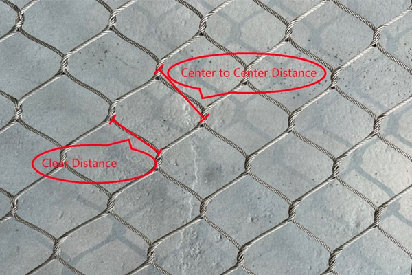 La mesure du treillis de câbles en acier inoxydable tissé à la main La mesure du treillis de câbles en acier inoxydable tissé à la main