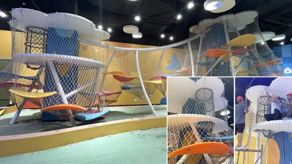 Site d’installation de treillis de corde en acier inoxydable pour escalader