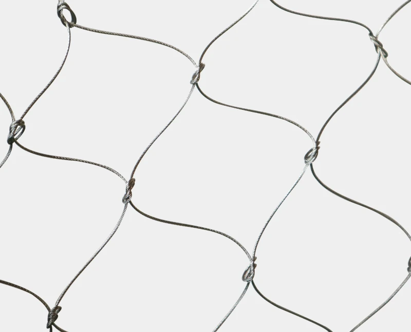 Maille de corde nou&eacute;e en acier inoxydable