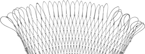 Maille de corde à bord fermé